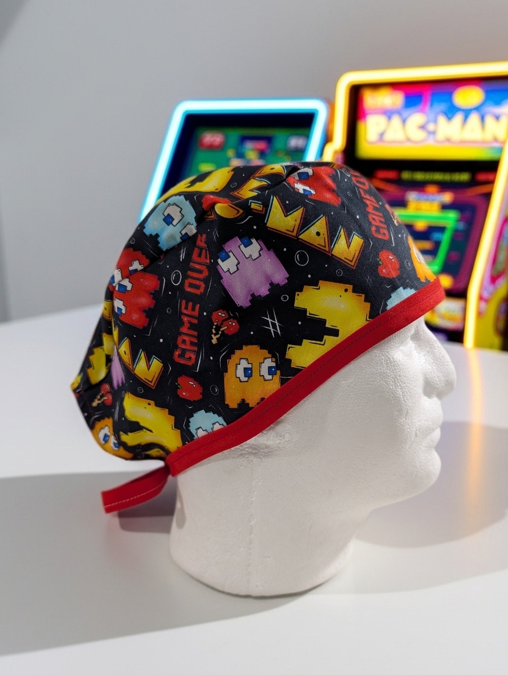 Pac-Man, Skull Cap, Scrub Cap, Chemo Hat